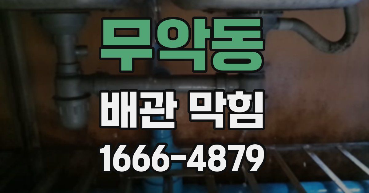 무악동 배관 막힘