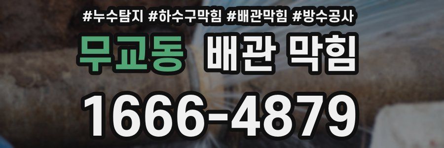 무교동 배관 막힘