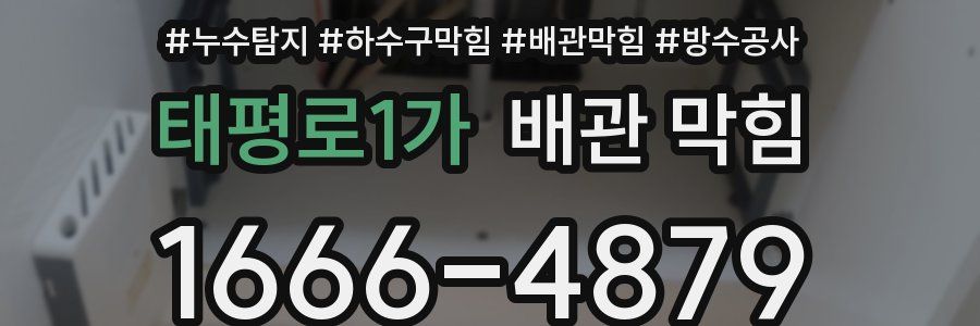 태평로1가 배관 막힘