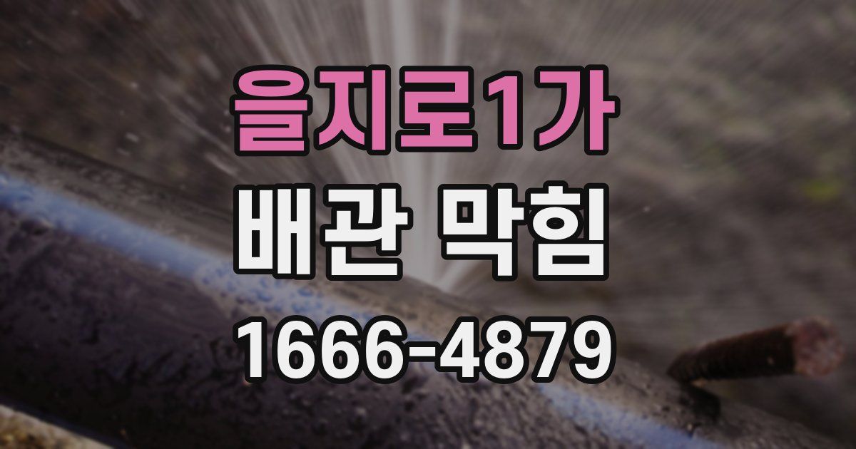 을지로1가 배관 막힘