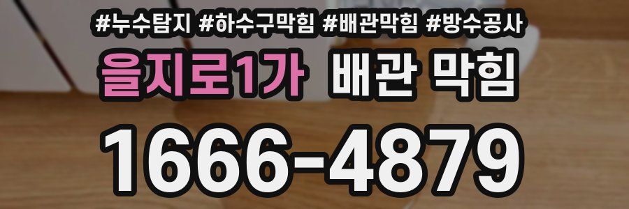 을지로1가 배관 막힘