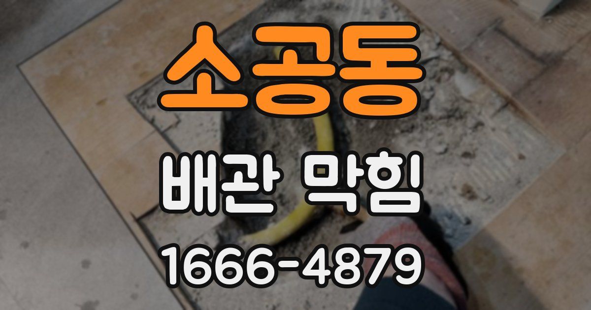 소공동 배관 막힘