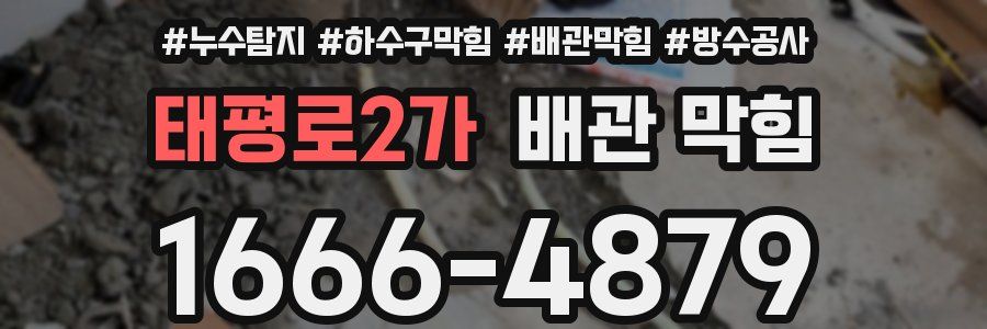 태평로2가 배관 막힘