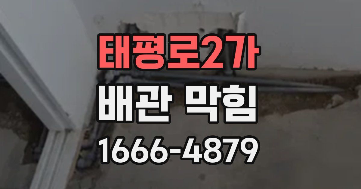 태평로2가 배관 막힘