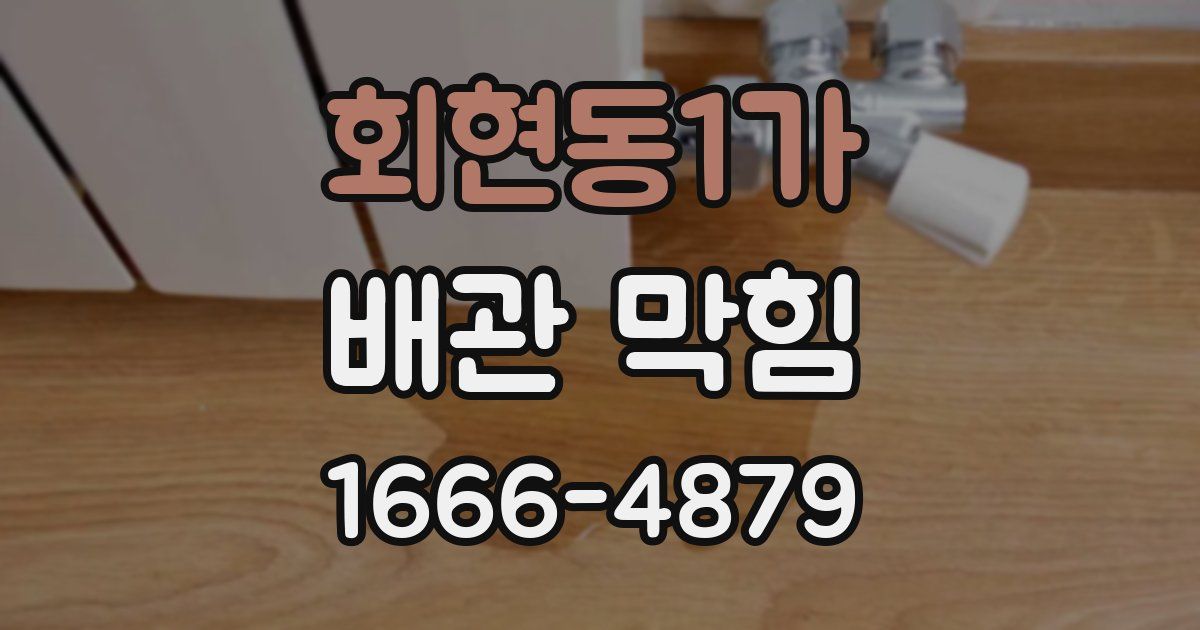 회현동1가 배관 막힘