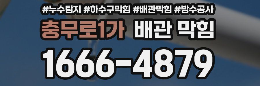 충무로1가 배관 막힘