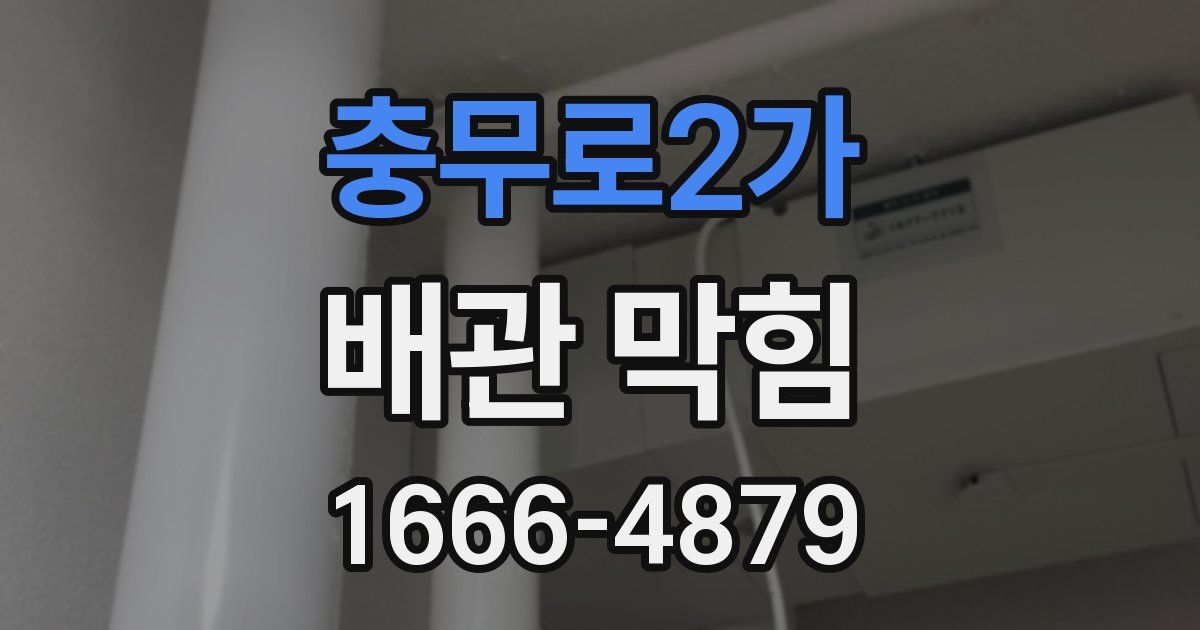 충무로2가 배관 막힘