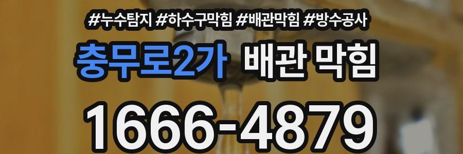충무로2가 배관 막힘