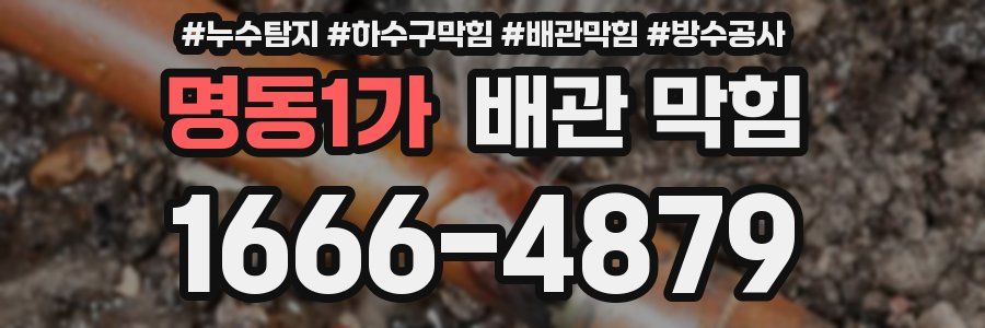 명동1가 배관 막힘