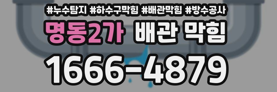 명동2가 배관 막힘