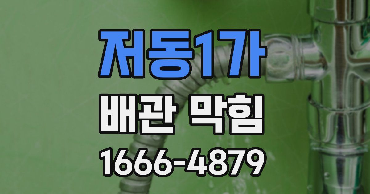 저동1가 배관 막힘