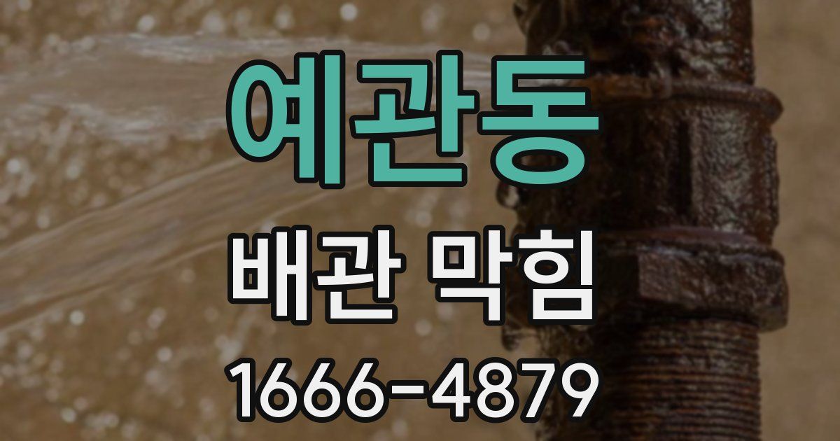 예관동 배관 막힘