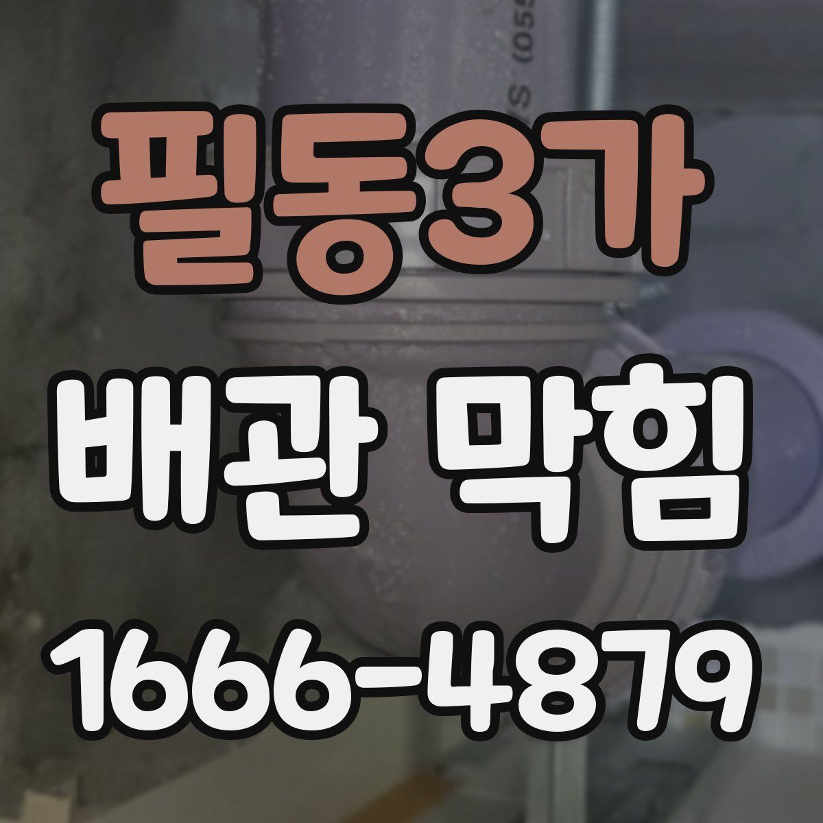 필동3가 배관 막힘