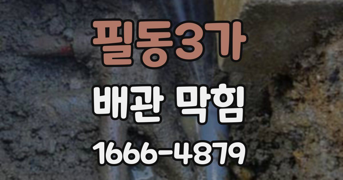 필동3가 배관 막힘