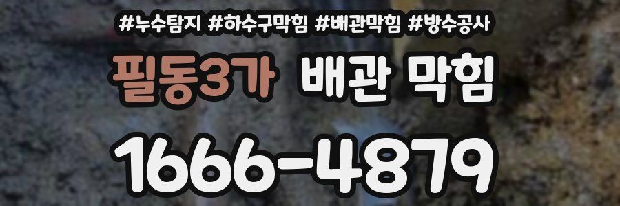 필동3가 배관 막힘