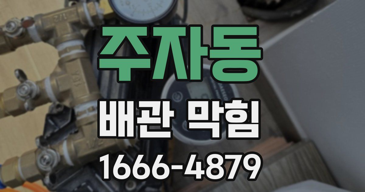 주자동 배관 막힘