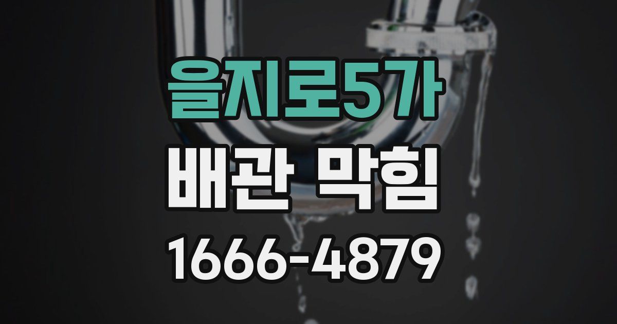 을지로5가 배관 막힘