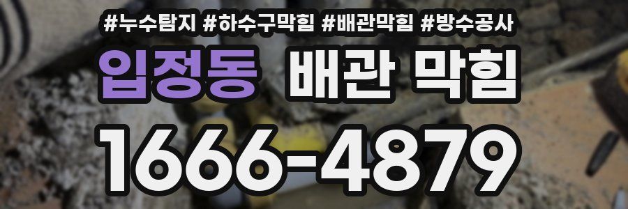 입정동 배관 막힘