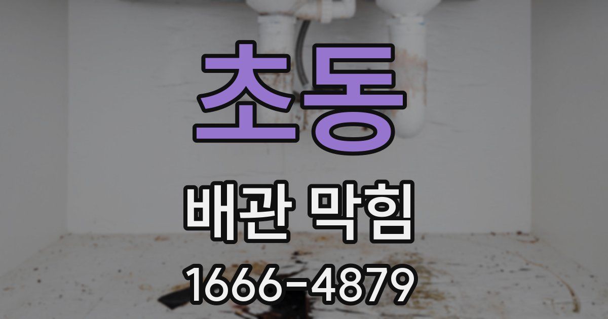 초동 배관 막힘