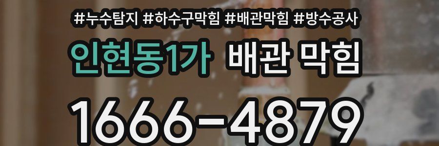 인현동1가 배관 막힘