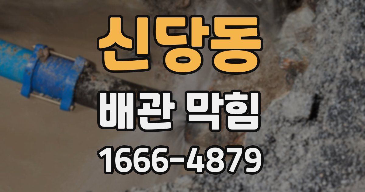 신당동 배관 막힘