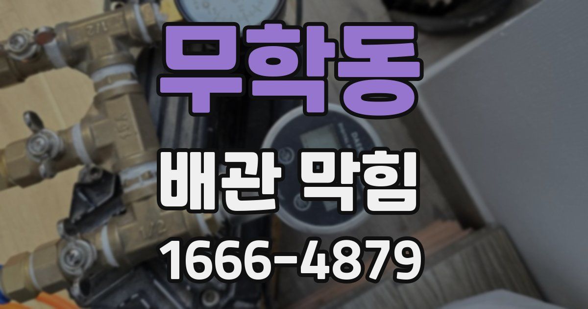 무학동 배관 막힘