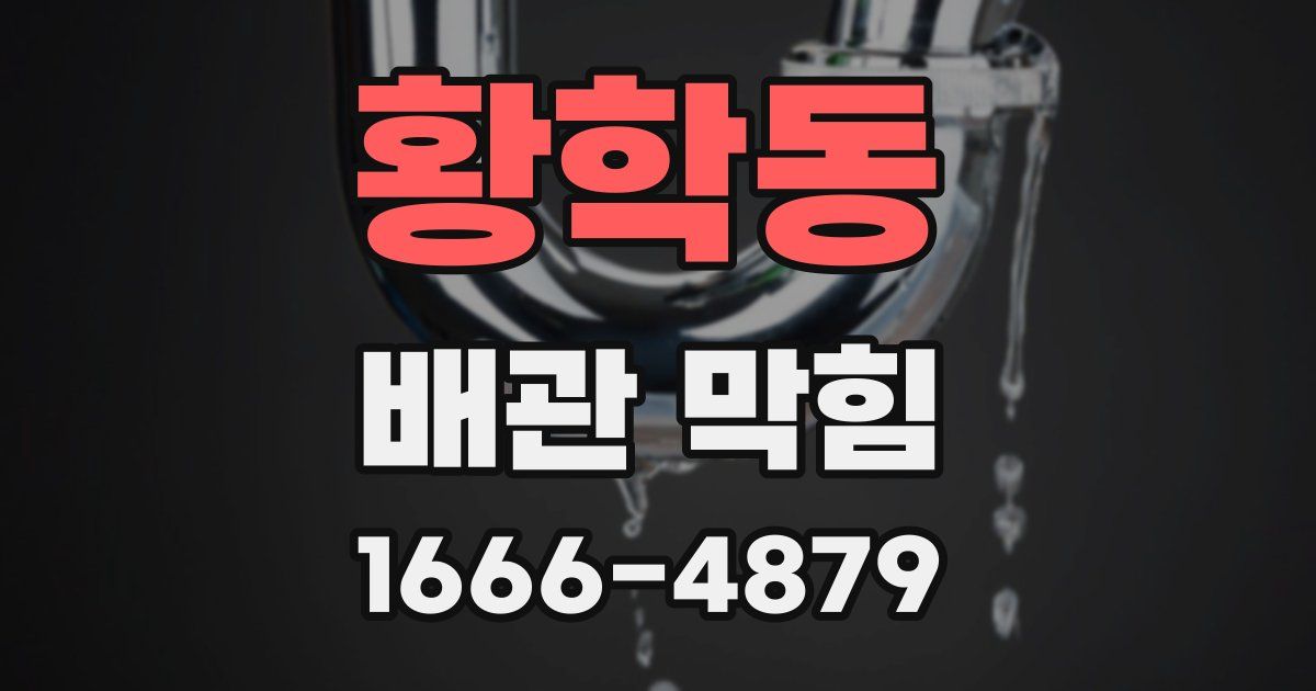 황학동 배관 막힘
