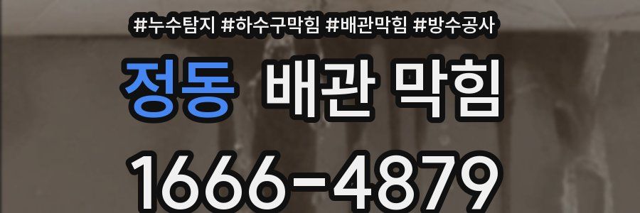 정동 배관 막힘