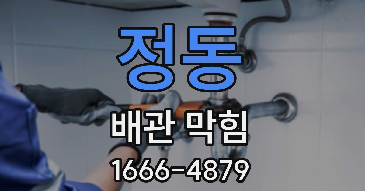 정동 배관 막힘