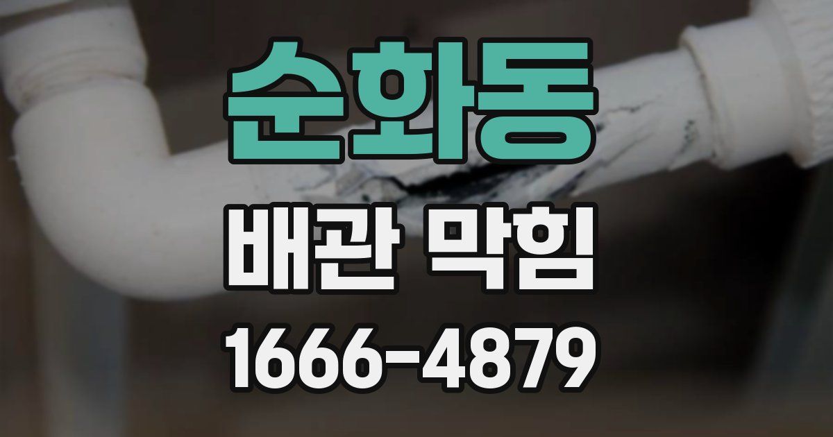 순화동 배관 막힘