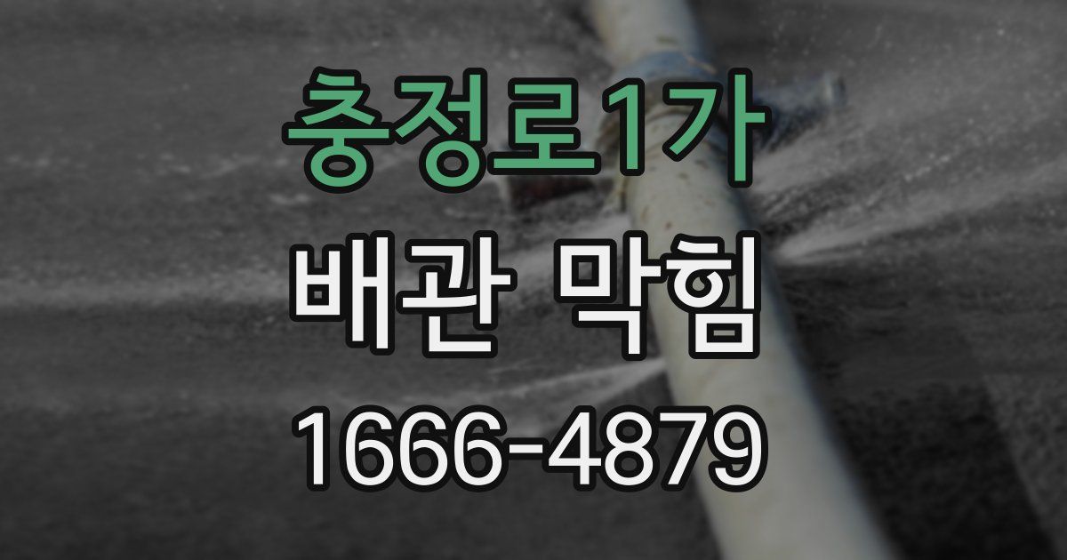 충정로1가 배관 막힘