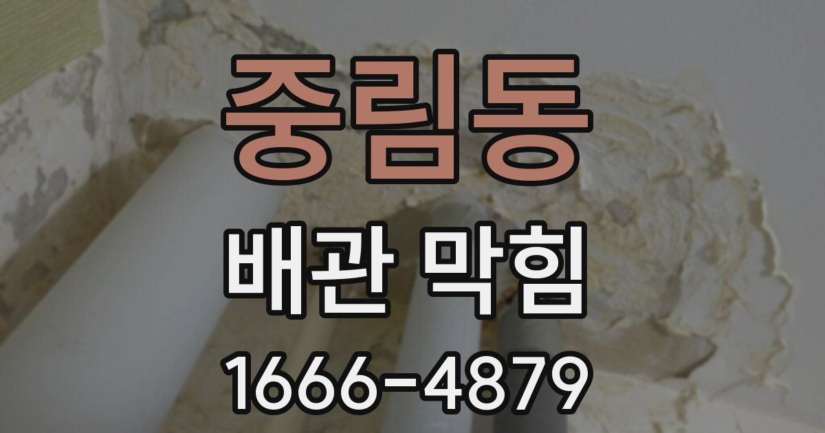 중림동 배관 막힘