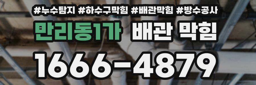 만리동1가 배관 막힘