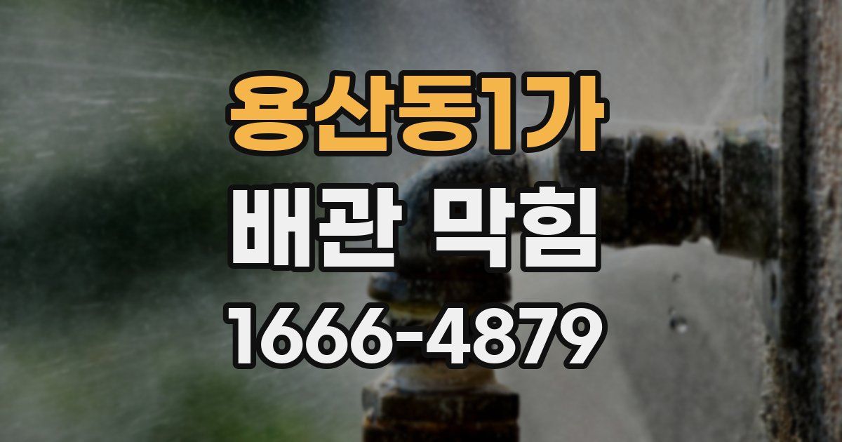 용산동1가 배관 막힘