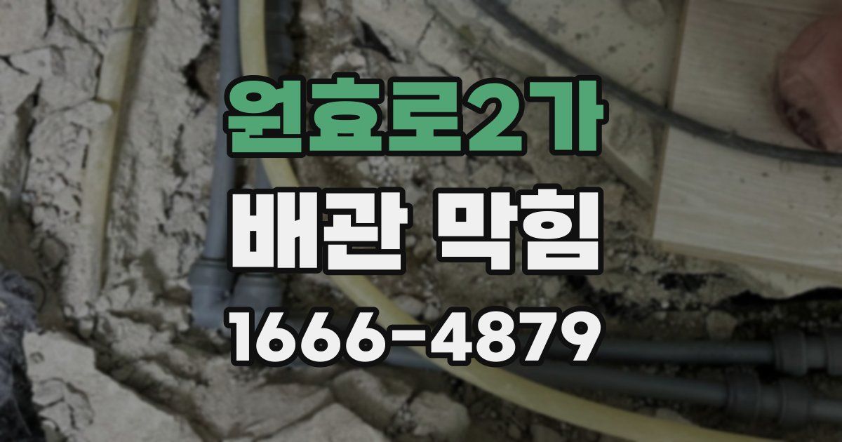 원효로2가 배관 막힘