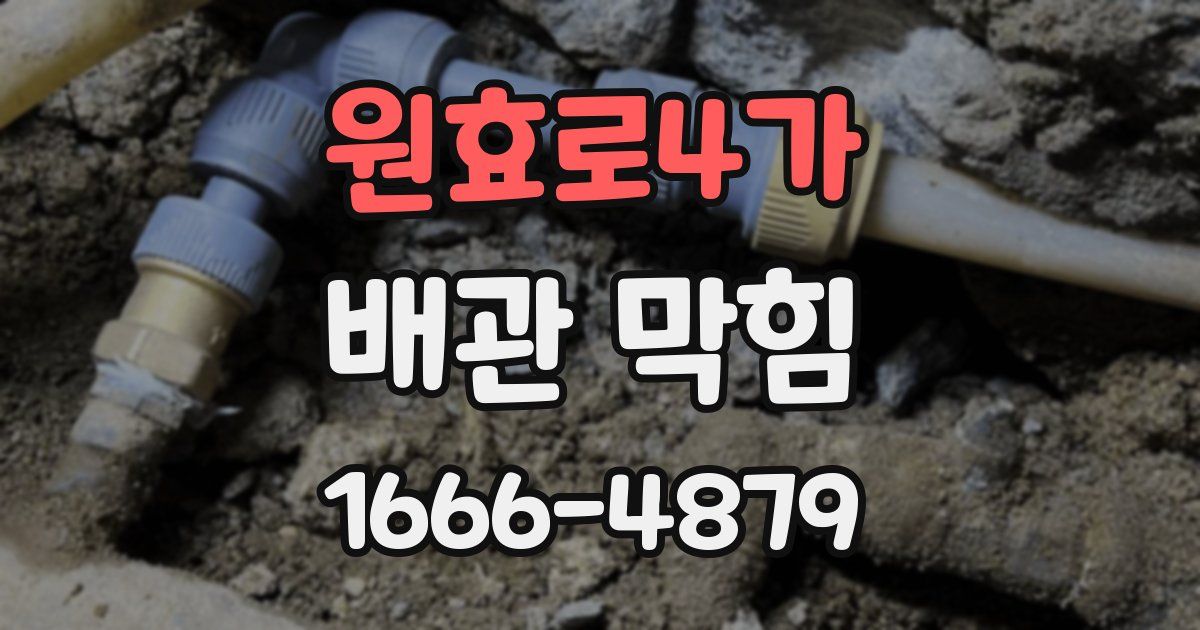 원효로4가 배관 막힘