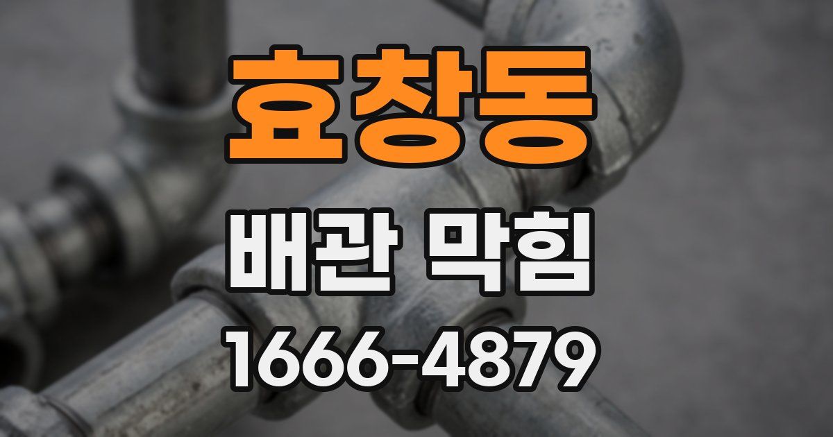 효창동 배관 막힘