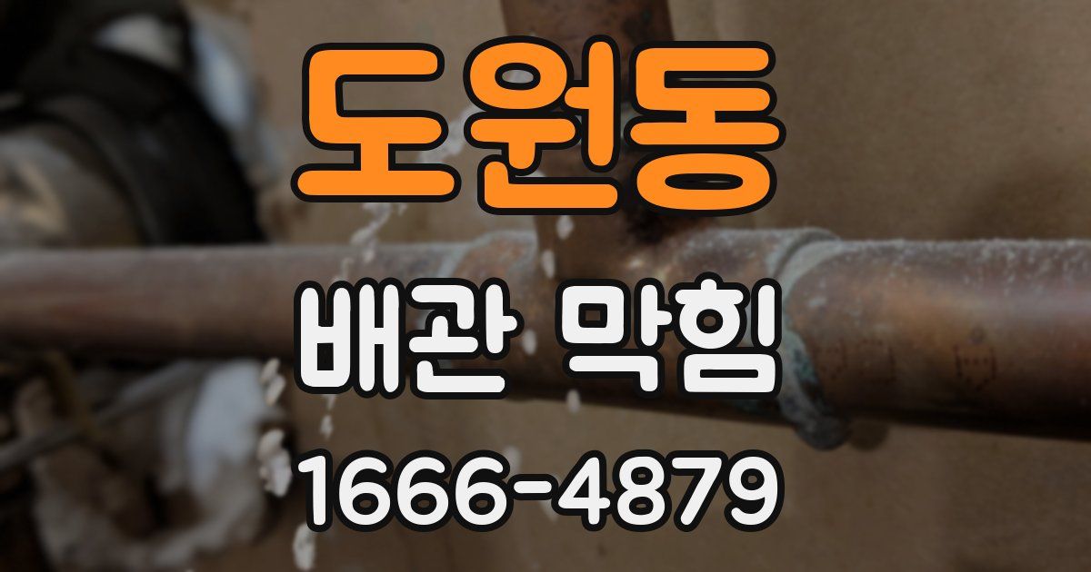 도원동 배관 막힘