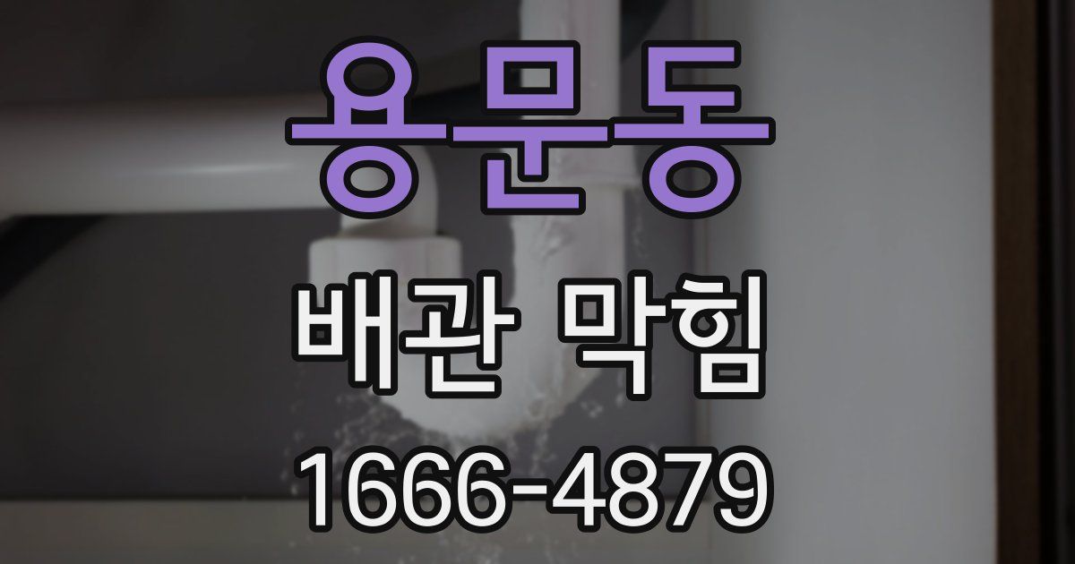 용문동 배관 막힘