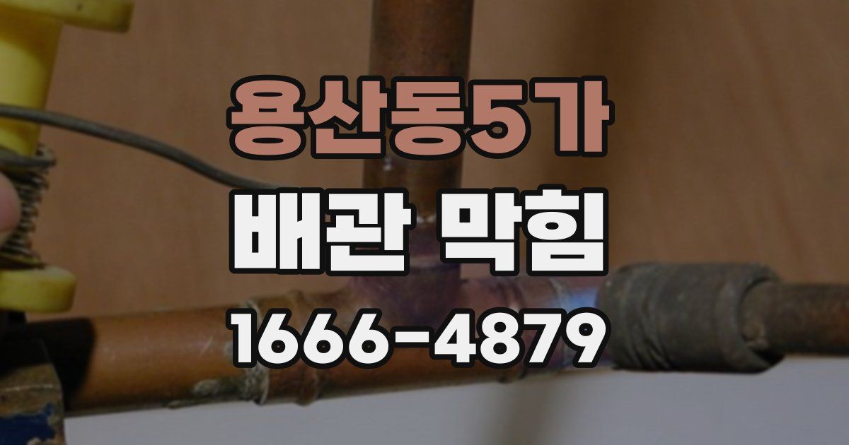 용산동5가 배관 막힘
