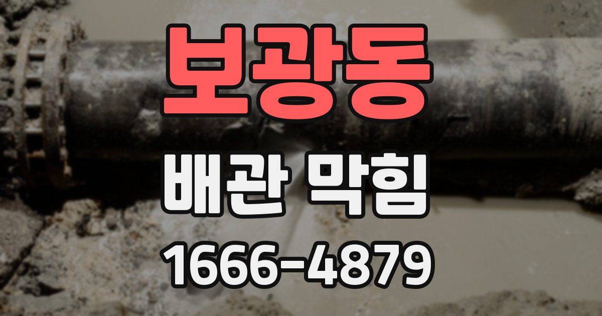 보광동 배관 막힘