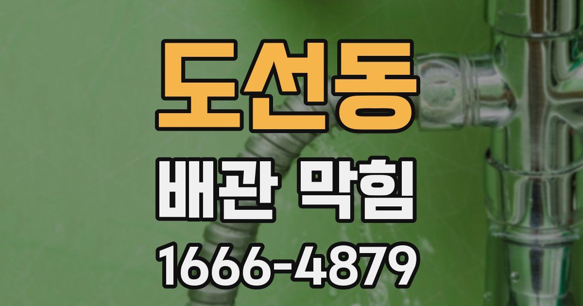 도선동 배관 막힘