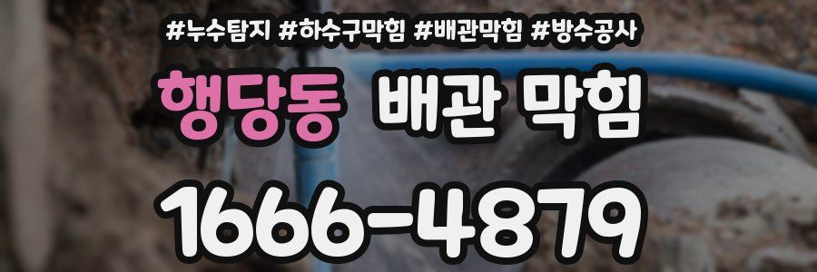 행당동 배관 막힘