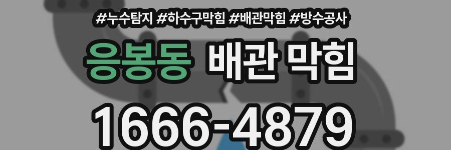 응봉동 배관 막힘