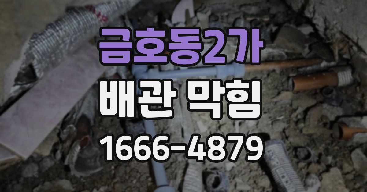 금호동2가 배관 막힘