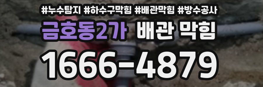 금호동2가 배관 막힘