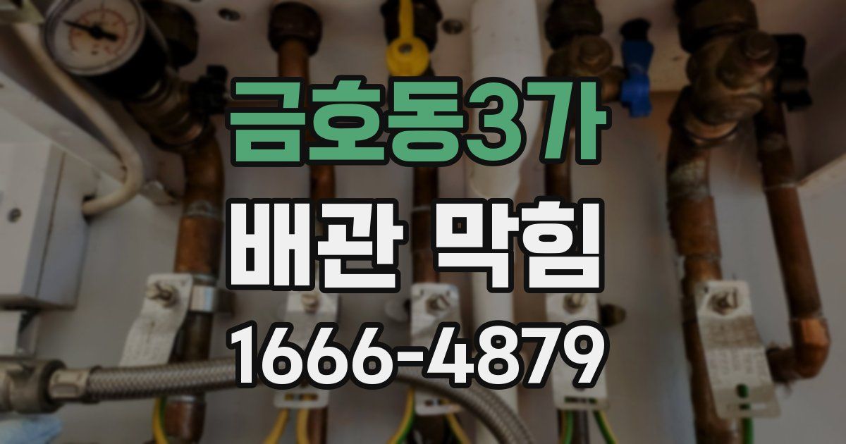 금호동3가 배관 막힘