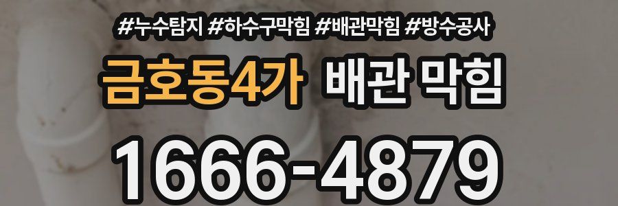 금호동4가 배관 막힘