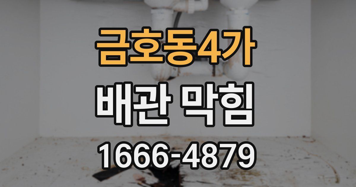 금호동4가 배관 막힘