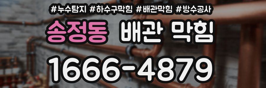 송정동 배관 막힘